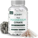 Organiske Ocean Real Magnesium Citrate - Høj Absorption Magnesium supplement - Chelated Magnesium til støtte for energi, afspænding og regelmæssighed
