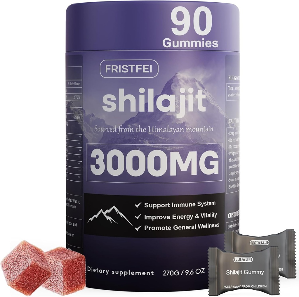 Pure Himalayan Shilajit Gummies for Mænd & Kvinder - 100% Natural & Organic Medical 124; 85 + Trace Minerals & Fulvic Acid Medical 124; 90 Greve Medical 124; Individuelt pakket