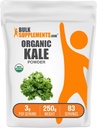 BulkSupplements.com Organic Kale Powder - Green Powder, Superfood Supplement - Vegan & Gluten Free, 3g per Serving, 250g (8.8 oz) (Pack of 1)