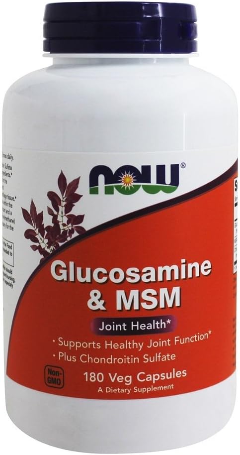 Glucosamin & MSM Plus Chondroitin Sulfate - Now Foods - 180 - VegiCapsule