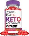 Justified Laboratories Pure Slim Keto ACV Gummies Extreme 2000MG PureSlim Keto Gummies Advanced Formel Apple Cider Vinagar med Pomegranate Beet Juice Powder B12 Vegan Non GMO 60 Gummys