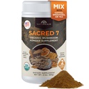 Natuarige Sacred 7 Organic Mushroom Supplement - 100% Fruiting Body Extract Powder with Lions Mane, Reishi, Chaga & Mere Buddy 124; Nootrop & immunsupport til kaffe, te, smoothies - 60 Servere