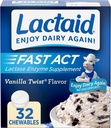 LACTAID Fast Act Chewables Vanilla Twist 32 tabletter (pakke med 3)