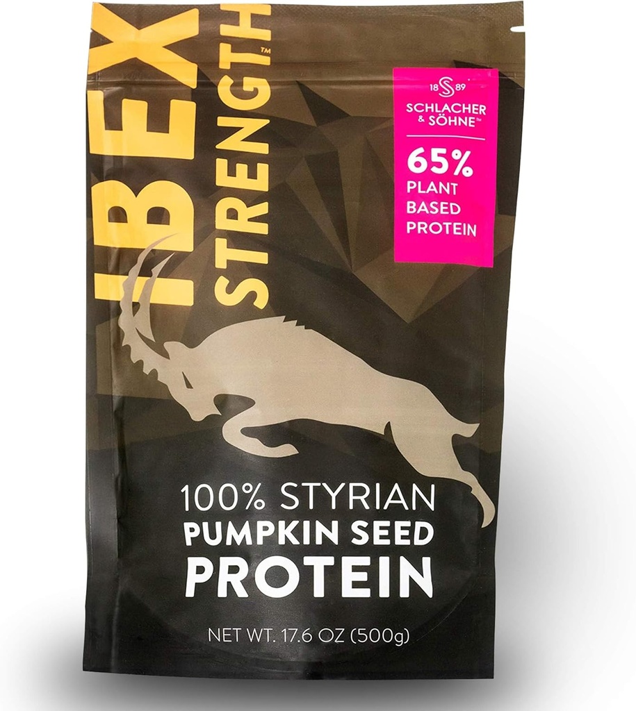 Schlacher & Söhne Styrian Pumpkin Seed Protein Powder: 100% Pure, Plant Protein, Non GMO, Gluten Free, Vegan, Ingen tilsætningsstoffer, Boost immunsystem, Forbedrer fordøjelsen, Lavet i Østrig 17.6 OZ