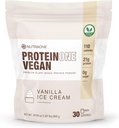 NutraOne ProteinOne Vegan Plant- based protein Powder Vegan Protein Powder, Dairy- Free, Pea and Rice Protein (Vanilla Ice Cream)