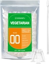 wananfu størrelse 00 tomme kapsler Vegetarisk (1000 Greve) Bundle med Micro Lab Spoon, Clear Fillable Veggie Pill kapsler 00 til at lave dine egne kosttilskud