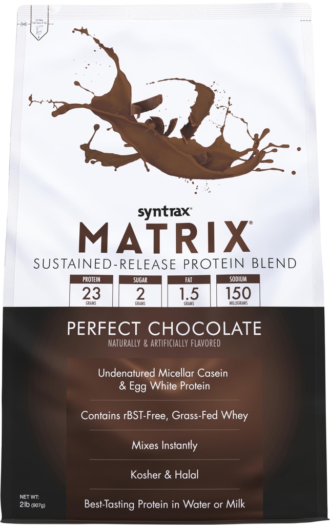 Syntrax Nutrition Matrix - Sustained-Release Protein Blend, Perfect Chocolate 2 lbs.