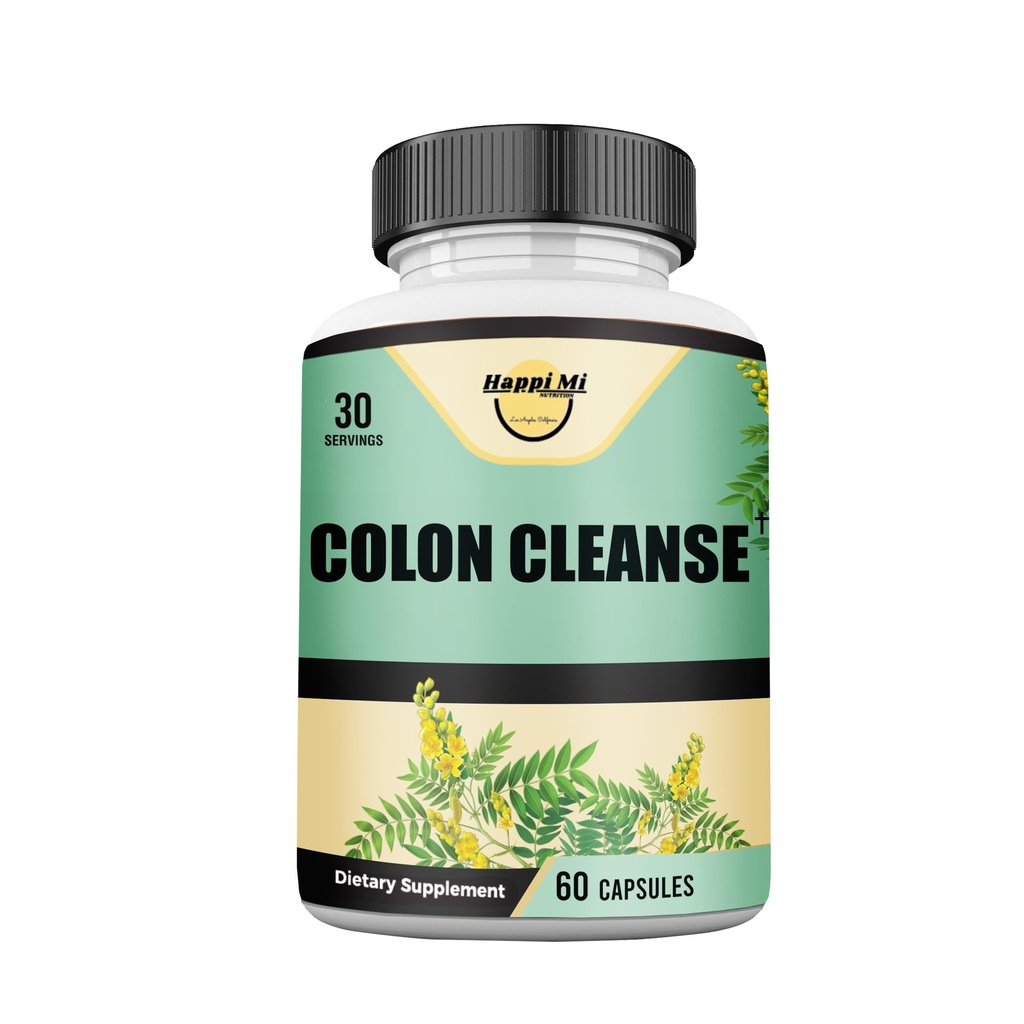 Colon Cleanse, Colon Detox, All Natural Herbal Formel, Support Sund tarmbevægelse, Gut Sundhed & Sund Metabolisme Support, Non- GMO - 60 Vegetabilske Capsule 30 Servering