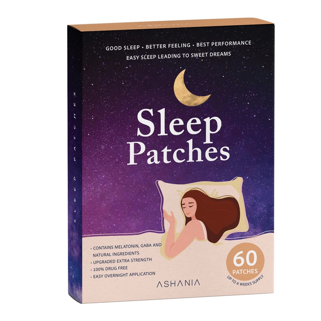 Sleep Patches, Sleep Patches for voksne, Opgraderede Sleep Patches sæt, let at anvende og behageligt, Premium Ingredienser, for mænd og kvinder (60 Patches)
