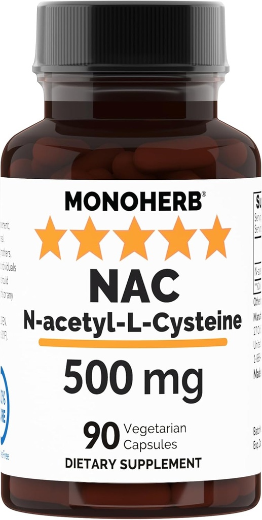 N- Acetyl- L- Cystein - NAC - 500 mg - 90 Veg kapsler