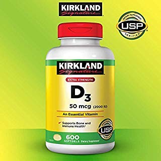Kirkland Signature Forventer mere ekstra styrke D3 50 mcg, 600 Softgels