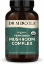 Dr. Mercola Organic Fermented Mushroom Complex - Understøtter immunforsvar og cellular sundhed - Whole Mushroom & Mycelium - Non- GMO & Gluten- Free - 90 kapsler (30 Servere)