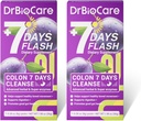 DrBioCare Colon 7 dage Cleanse, 7 dage Flash, Colon Cleanse, Detox & fordøjelsesstøtte, Prune Flavor - 14 pakker