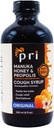 P.R.I Natural Dry Hough Syrup med Manuka honning, Propolis, Tea Tree Oil og C-vitamin - Sore Throat & immunforsvar, Original Flavor, 8oz