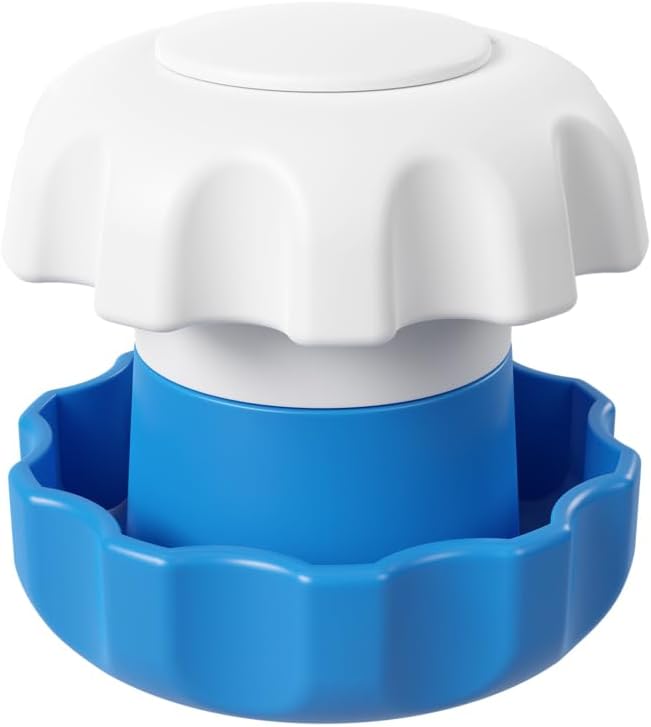 EZY DOSE Pill Crusher og Grinder til vitaminer, Tablets med opbevaring Segment, Kids, Kæledyr, Ældre, Uforgæves knuser Medicin i fint pulver, Easy- to- Use Design, Blå, BPA Free