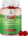 Tyggegummi D-vitamin til børn - lækker D-vitamin 1000 IE per servering - Toddlers immunsupport Gummies - bær tilsat smag for ben sundhed & muskler - Gelatine Free - 60 Tygge