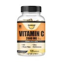 Vitamin C 2000MG, Zink 40 mg, D3- vitamin 5000 IE, Echinacea Extract, Rose Hip, immunforsvar til voksne & børn, immunbooster, 120 Vegan Caps, 60 dages forsyning, non GMO, No Filler