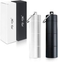 Miss Rui Keychain Pill Holder Mini 2 Pack, 3 Compartments Lille Pill Container Vandtæt Bærbar rejse Pill sag for pung Pocket Udendørs Camping Cykling