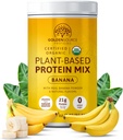 Banan - Plantebaseret proteinpulver, proteinmix, proteinpulver med vitaminer og mineraler, 20g protein, & Komplet Aminosyreprofil, Vegansk proteinpulver