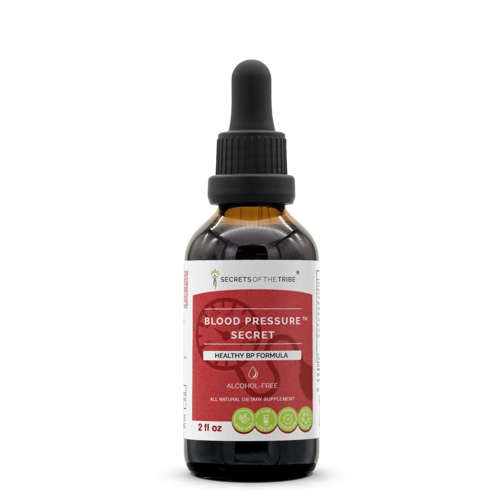 Hemmeligheder i Tribe - Blood Pressure Secret, sund cirkulation Formel, Herbal Supplement Blend Drops Alkohol- Free Liquid Extract (2 fl oz)