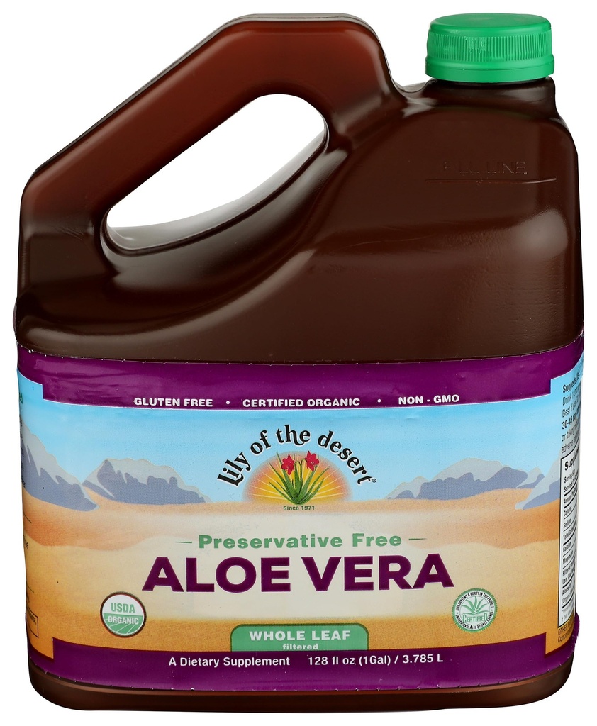 Lily af ørkenen Aloe Vera Gel, hele blade, filtreret, 1 Greve