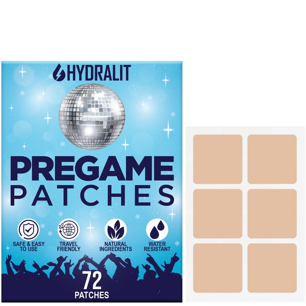 Happy Hour Hangover Patches Party Aid Hydration Drikning Relief Alkohol Inddrivelse Patch Langvarig Naturlig Formel Bedre Morgener Efter Nat Out Vågn op Refreshed Pregame 72 Pack