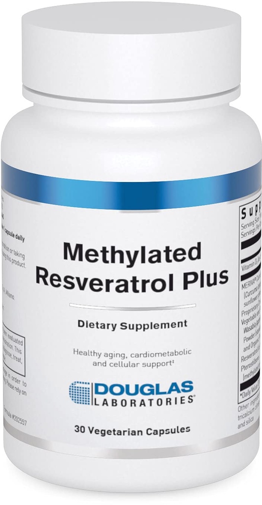 Douglas Laboratories Methylerede Resveratrol Plus Note 124; Formel med Curcumin og D-vitamin til kardiometabolsk og cellulær sundhed