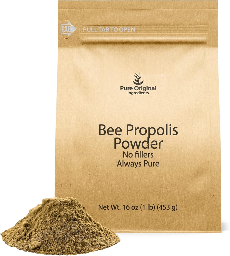 PURE ORIGINAL INGREDIENTS Bee Propolis Powder (1 lb) No Fillers, Lab Verified, Always Pure