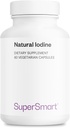 SuperSmart - Natural Jod 1000mg per dag (Patenteret & høj styrke) - Pure Sea Kelp Jod Supplement - 650ppm af jod Budd124; Non- GMO & Gluten Free - 60 vegetariske kapsler