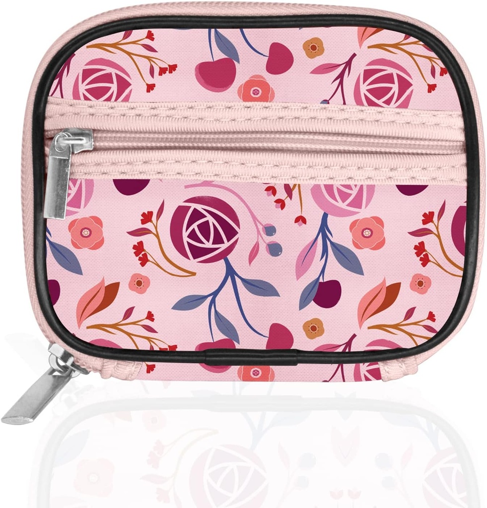 Serfeymi Ugentlig rejse Pill Organizer Pill sag for Purse med Aftagelig 7 Day Pill Box, Fashionable Travel Medicine Organizer Pill Container til medicin, Vitamin, Supplement - Pink 01