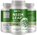 Neem Tablets - 100% Pure (Azadirachta Indica) (240 Count - 500mg) 120 Days Supply (1 pakke)