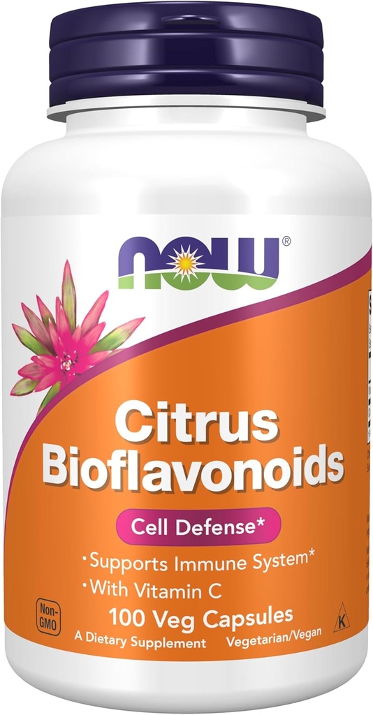 Now Supplements, Citrus Bioflavonoider 700mg, Understøtter immunsystem *, Cell Defense *, 100 kapsler