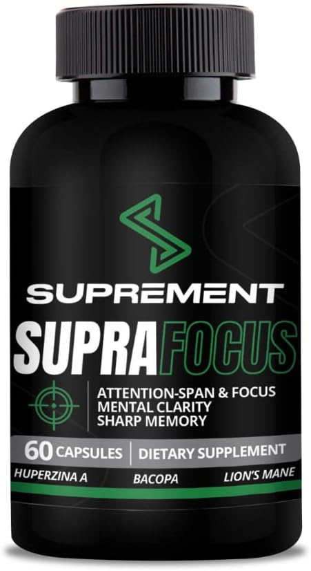 Nootropics Brain Support Supplement. 60 Greve, for mænd og kvinder. Hjernetilskud til hukommelse og fokus med Lions Mane, Bacopa Monnieri, L Tyrosine. Mind Booster for fokus supplement og hukommelse.