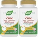 Nature 's Way Zink Lozenges with Vitamin C & Echinacea, Immunsupport *, Wild Berry Flavored, 60 Lozenges (pakke med 2)