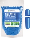 XPRS Nutra Størrelse 5 Tomme kapsler - 1000 Tomme meget små Tomme Gelatine kapsler - Piller selv Kapsel Fyldning - Fyldelige Pille Gel Caps til Do- It- Yourself Vitamin Kosttilskud (blå)