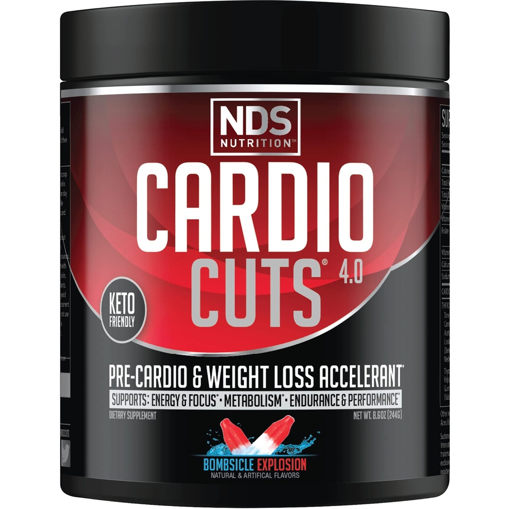 NDS Nutrition 4.0 Pre Workout Supplement - Avanceret vægttab og Pre Cardio formel med L- Carnitin, CLA, MCTs, L- Glutamin, og Saflor Oil - Bombsicle (40 Servere)