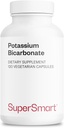 Supersmart - Kalium Bicarbonat 5400mg per dag (høj dosis) - Elektrolyt Mineral - Acid - Base Balance pH - Heart, Muscle & Nerve Health - 124; Non- GMO & Gluten Free - 120 vegetariske kapsler