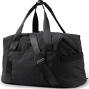 BAGSMART Gym taske til kvinder, Carry on Weekender Overnight Bag, Travel Duffel tasker med Trolley Ærme, Personlig vare Travel Bag Tote Bag Workout Dance Bag (Sort, Medium)