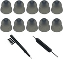 Smokey Hearing Aid Power Domes Close Domes Øre tips til ReSound Sure Fit Style RIT og Open Fit BTE hørelse forstærker med rengøringsværktøjer Børst Cleaner og Carry Case (Smokey, Medium)
