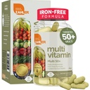 Zahler Multivitamin 50 +, Iron- Free Formel + Lutein for øje sundhed, 60 kapsler.
