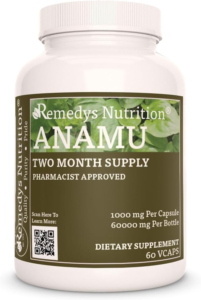 Remedy's nutrition Anamu | 1,000 mg, 60 Vegan Capsules Herbal Dietary Supplement | Two Month Supply