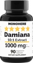 MONOHERB Damiana Extract 1000 mg - 90 Vegetariske kapsler