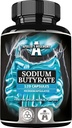 Natriumbutyrate Højdosis 570 mg (30% butylsyre), 120 Vegankapsler, 4 måneders forsyning, Natriumsupplement til støtte Intestinal Barrier Regeneration og oval Gut sundhed - af Apollos Hegemony