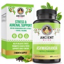 Ancient Bliss Ashwagandha med L- Theanine & Black Pepper Extract Kapsler, Energi & Naturlig Mood Support, Focus Supplement for voksne