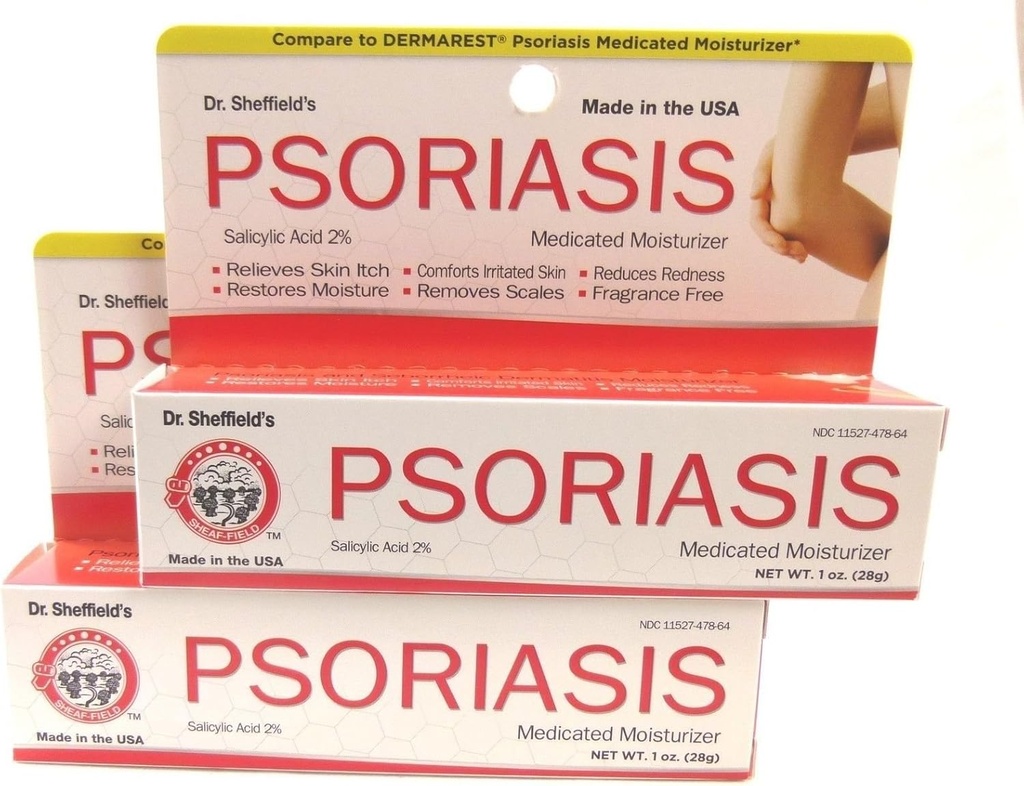 Dr. Sheffields Psoriasis 2% Salicyclic Acid, Medicated Moisturizer (Pack of 2)