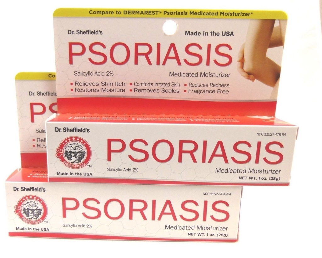 Dr. Sheffields Psoriasis 2% Salicyclic Acid, Medicated Moisturizer (pakke med 2)