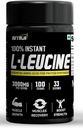 Øjeblikkelig L- Leucin Powder - 100% Pure & USP Grade Note 124; Opløser hurtigere, hurtig Absorption, bedre biotilgængelighed
