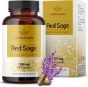 HERBAMAMA Red Sage Supplement Kapsler - 1200mg Red Sage Root (Dan Shen) til Antioxidant Support - Vegan, Non- GMO Salvia Miltiorrhiza Supplement