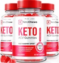 rize labs (Pack of 3 Keto Chews ACV Gummies for Advanced Weight Loss 525 mg, Premium Keto + ACV supplement, Alle naturlige Apple Cider Vinagar, Official Keto Plus ACV Anmeldelser (180 Gummies)