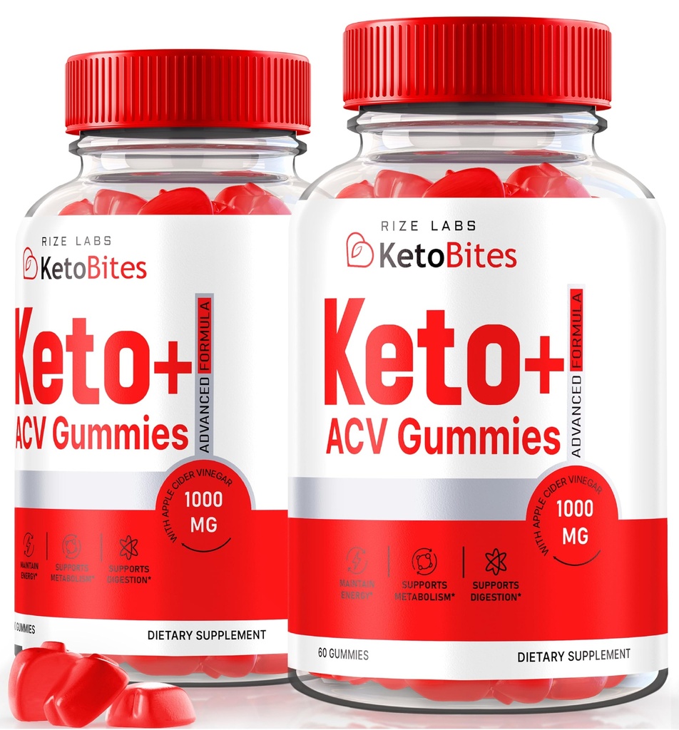 rize laboratorier - Keto Bites ACV Gummies for Advanced Weight Loss, Alle naturlige Apple Cider Vincities Supplement (120 Gummies)